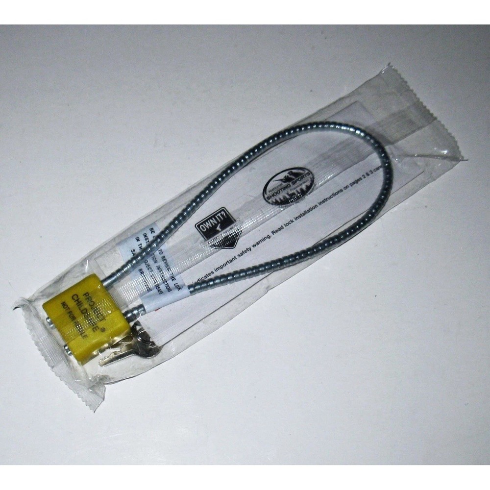 New Sealed Cable Gun Lock Project ChildSafe 2‎ Keys Handgun Pistol Safety